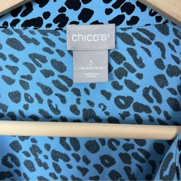 Chico’s • Animal-Print Side-Tie Shirt - Picture 6 of 10